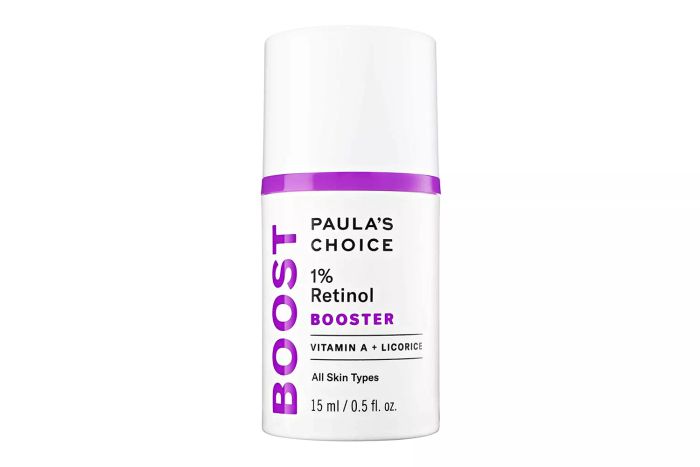 Paula's Choice BOOST 1% Retinol Booster is formulated with 1% retinol, making it an effective choice to combat signs of aging and improve skin texture.