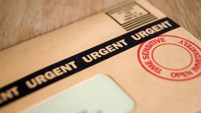a letter inside an envelope labeled as 