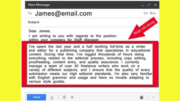 bài mẫu viết email bằng tiếng anh