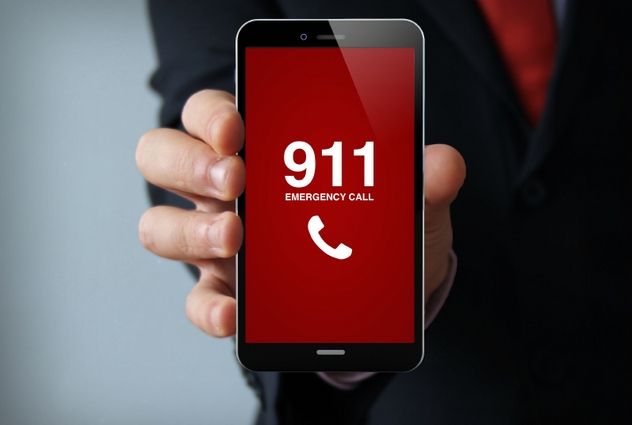 businessman emergency smartphone call