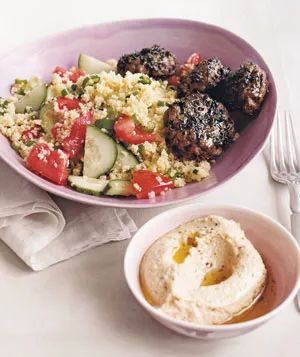Spiced Mini Burgers With Couscous Salad