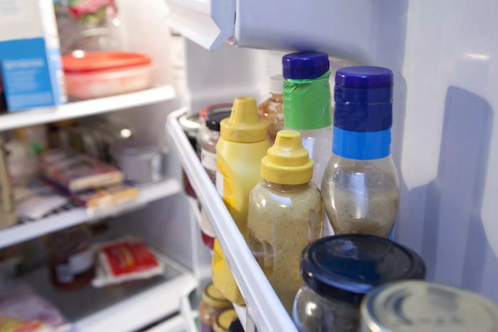 Fridge Door with Condiments