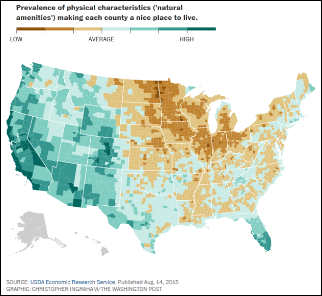 Beauty Rankings of US Counties