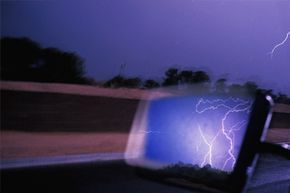 A car isn't necessarily the safest place to be during a lightning storm.