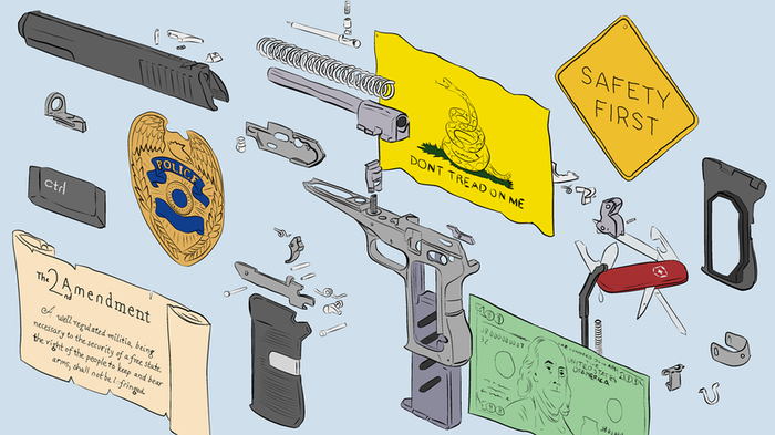 Illustration of guns by Christian Sager
