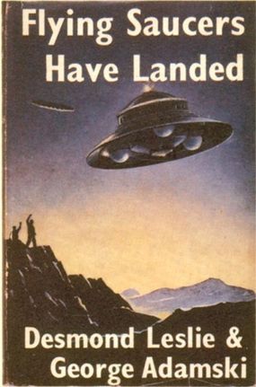 Cover of the book, 'Flying Saucers Have Landed.'