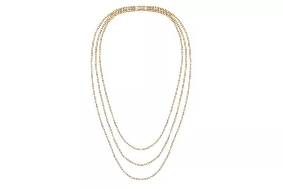 Crislu Triple Layer Tennis Necklace
