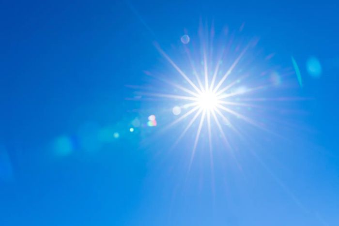 blue sky with sunshine