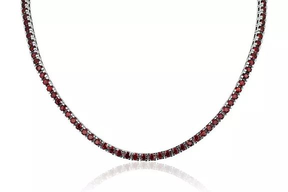 Blue Nile Eternity Necklace in Sterling Silver
