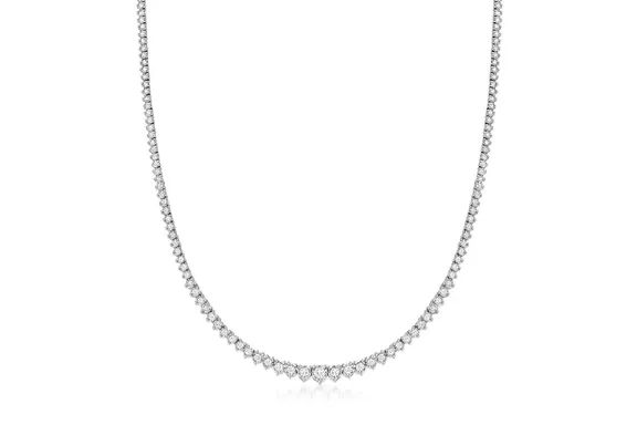 Ross Simons 3.00 ct. Diamond Tennis Necklace in Sterling Silver