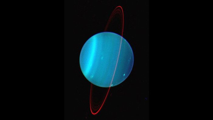 The axial tilt of Uranus