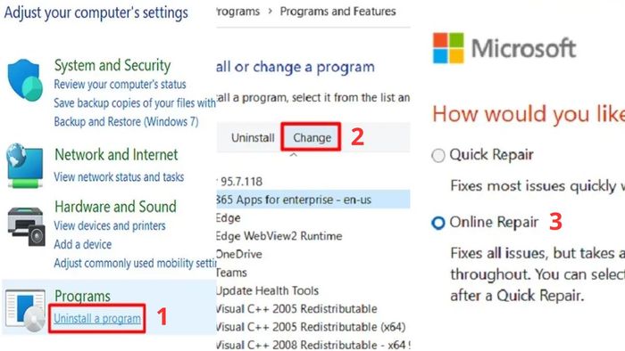 Sử dụng bộ ứng dụng Office để giải quyết vấn đề không hiển thị file Excel theo hướng dẫn trong bước 1 (Hình minh họa)