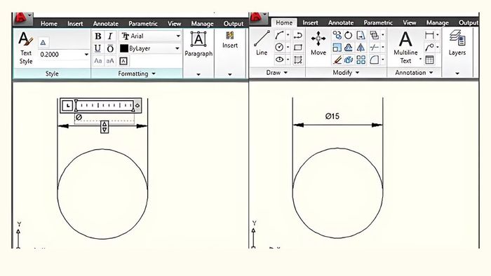 cách tạo ký hiệu phi trong CAD