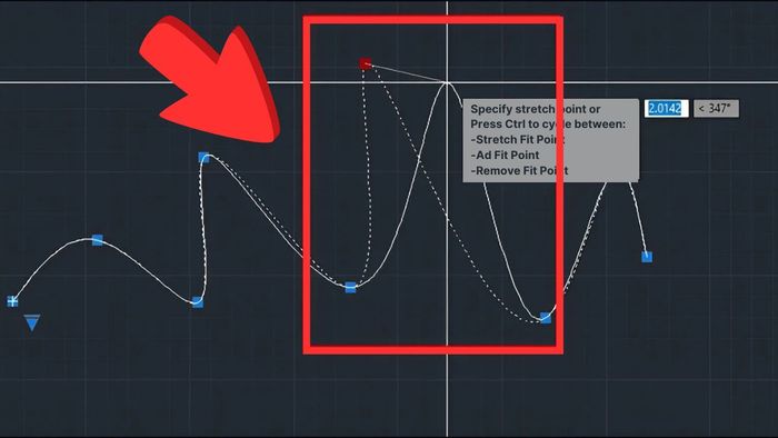lệnh vẽ đường cong qua hai điểm trong CAD