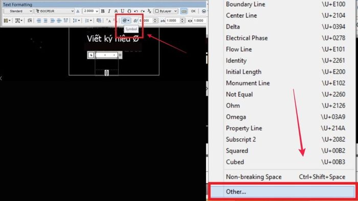 cách tạo ký hiệu phi trong CAD