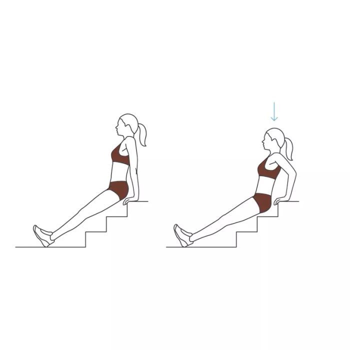 Stair Workout: triceps stair dip