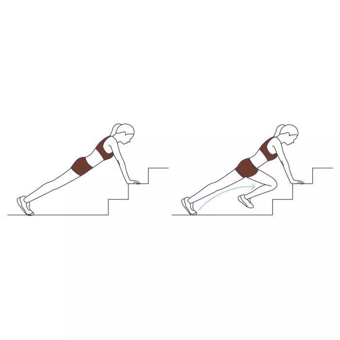 Staircase Workout: Mountain Climber