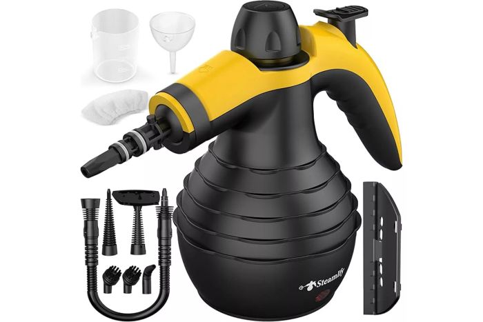 Handheld steam cleaner with pressurized function