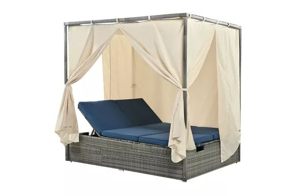 Hokku Designs Arnger Wicker Patio Daybed