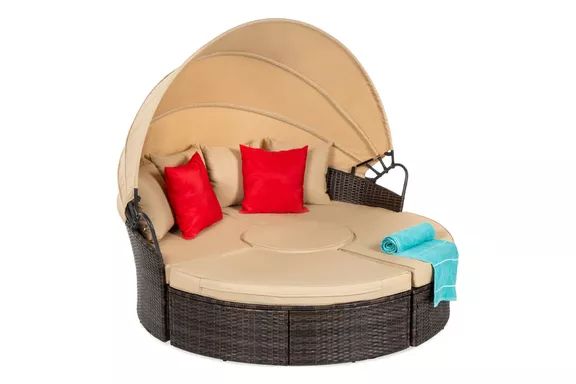 Best Choice 5-Piece 2-in-1 Wicker Daybed