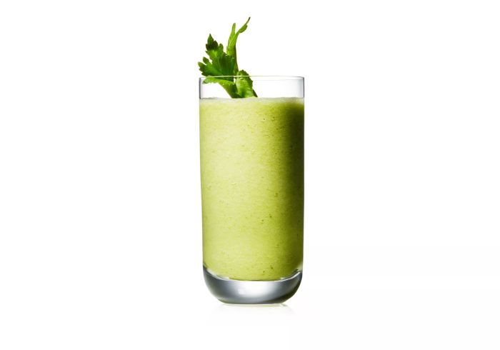 A blend of Celery, Cucumber, and Pineapple Smoothie