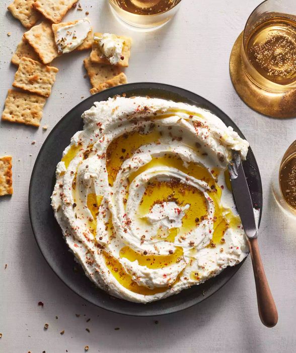 Healthy Superbowl Recipes: Labneh with Pink Peppercorns, Coriander, and Fennel Seeds
