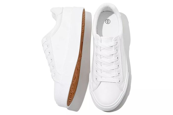 SERNIAL White Tennis Shoes