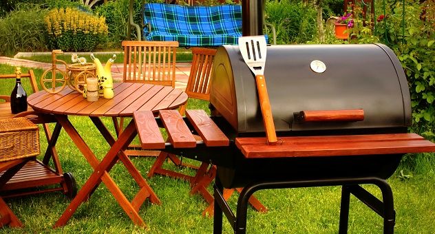 Concept of Outdoor BBQ Grill Party or Picnic on the Weekend