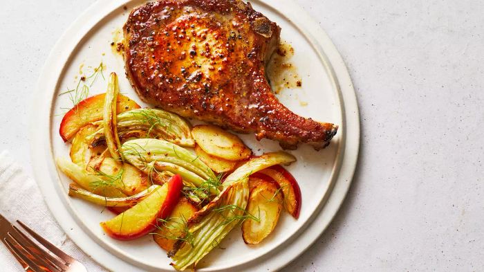 October 2020 Recipes: One-Tray Maple Pork Chops