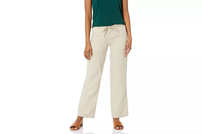 Amazon Essentials Linen Blend Drawstring Wide Leg Pant