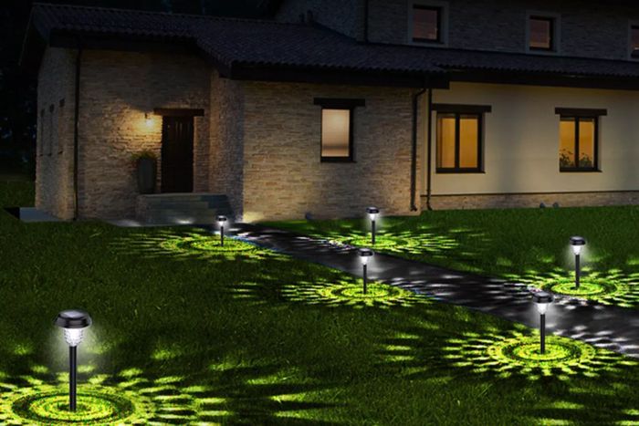 AUVERI 10-Pack Ultra Bright Solar Lights for Outdoors, Waterproof, Dusk-to-Dawn Function, Up to 12 Hours of Illumination, Auto On/Off Solar-Powered Garden Pathway Lights, Landscape Lighting (Cold White, 10 Pack)