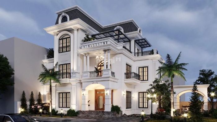 Biệt thự đơn lập phong cách tân cổ điển