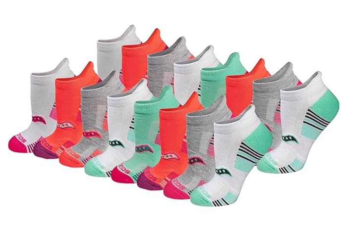 Saucony Women's 8/16 Pairs Performance Heel Tab Athletic Socks