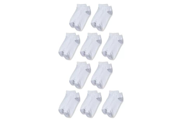 Amazon Hanes Women's Value, Low Cut Soft Moisture-Wicking Socks, 10-Packs