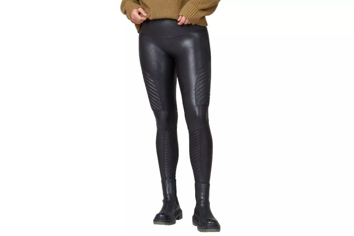 Spanx Faux Leather Moto Leggings