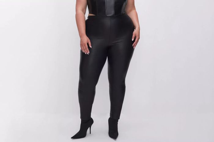 Good American Good Waist Faux Leather Leggings