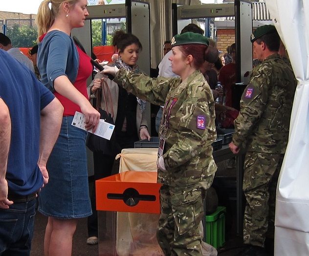 Security check at Excel London