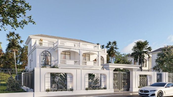 Nhà 2 tầng giá 1 tỷ theo kiến trúc tân cổ điển, với những chi tiết thiết kế sang trọng, đầy tính thẩm mỹ