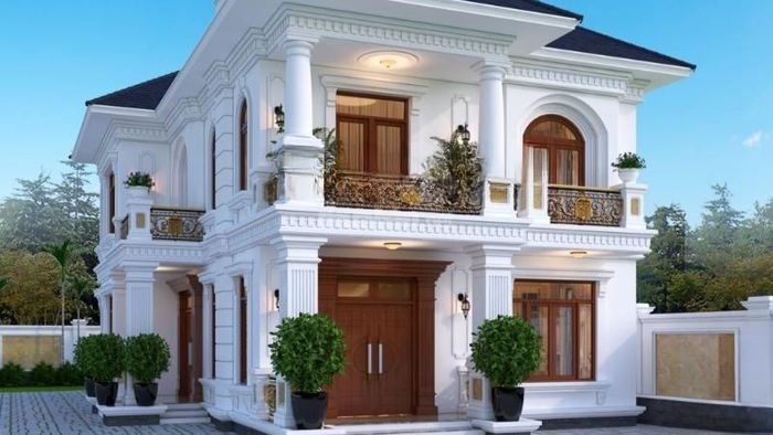 Mẫu nhà 2 tầng đẹp giá 1 tỷ theo phong cách hiện đại với thiết kế thanh thoát và trẻ trung