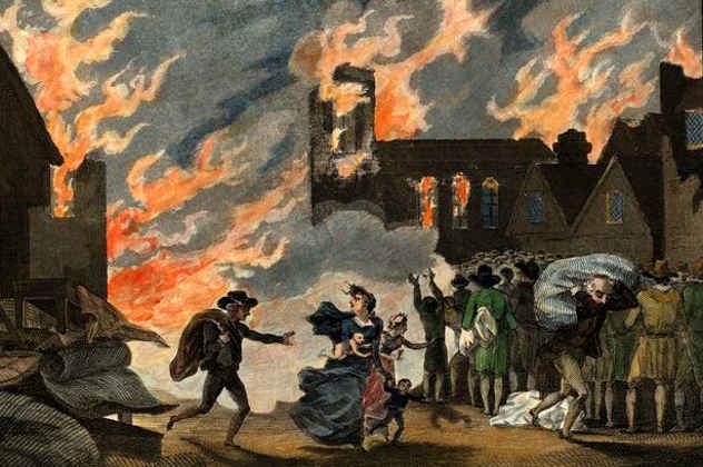Fleeing-the-Great-Fire-of-London-1666