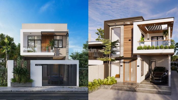 Mẫu nhà 2 tầng hiện đại với thiết kế tối giản và tiện nghi