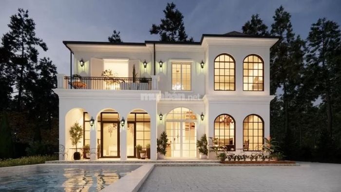 Thiết kế nhà 2 tầng theo phong cách Địa Trung Hải, kết hợp giữa nghệ thuật và không gian sống hiện đại