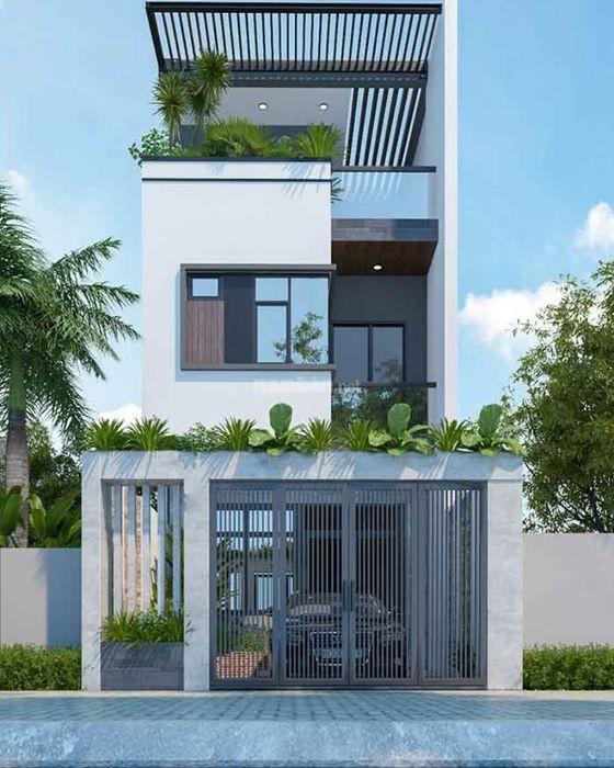 Các mẫu nhà 1 trệt 1 lầu 1 sân thượng phong cách Địa Trung Hải nổi bật với thiết kế đẹp mắt.