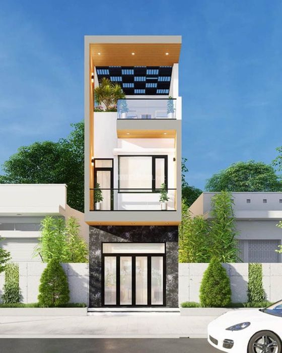 Khám phá mẫu nhà 1 trệt 1 lầu 1 sân thượng với diện tích 4x13m.