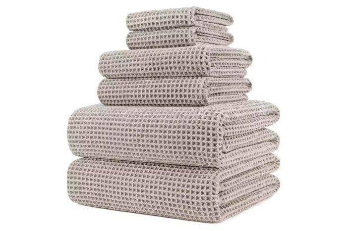 POLYTE Oversize, 60 x 30 in., Quick Dry Lint Free Microfiber Bath Towel Set