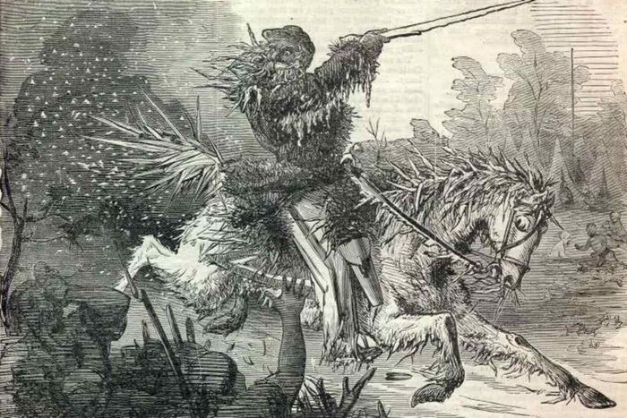 Here is an illustration of Jack Frost created by Thomas Nast.
