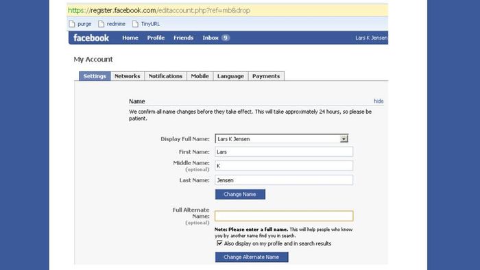 Updating your name on Facebook is a simple task.