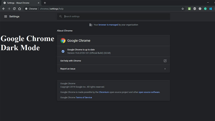 Chrome's Dark Mode