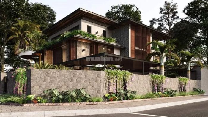 Mẫu 12: Biệt thự hiện đại với tông màu nâu trầm của gỗ, mang đến sự ấm áp và tinh tế