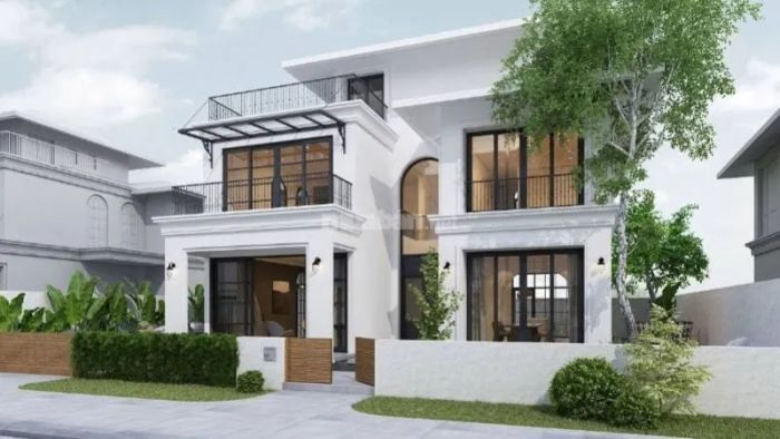 Mẫu 2: Biệt thự 2 tầng thiết kế hiện đại, đầy sang trọng và tinh tế